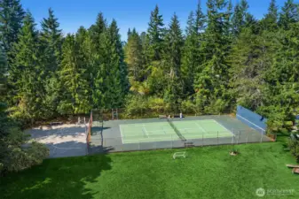 Community tennis and sport court