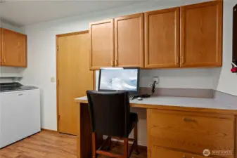 Office space in the newly remodeled mud & laundry room.