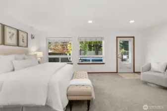 Primary suite w/back patio access.