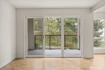 Spacious Balcony overlooking the trees