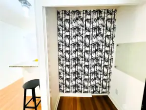 The original closet was reimagined as a Work From Home space, but could be converted back to a closet by the new owner, if desired.