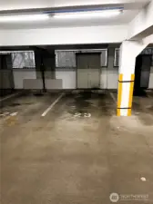 Dedicated parking, and additional storage in front of the space, in the secure garage- space #23.