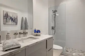 Upstairs guest bathroom.