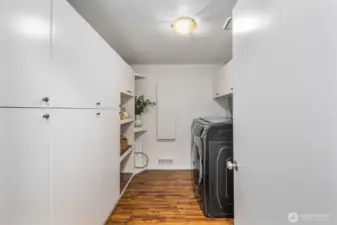Lower level laundry room