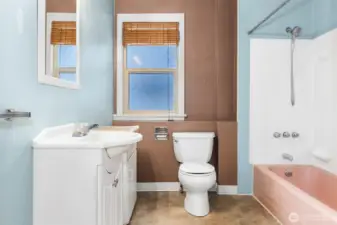 Upper unit bathroom