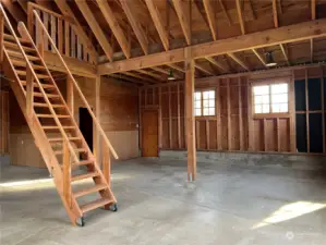 Interior of barn