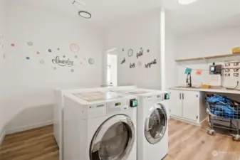 Clubhouse laundry room.