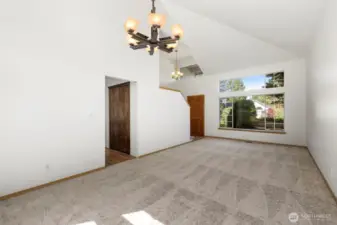 Dining/ Living without virtual staging
