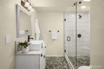 Lower level bathroom