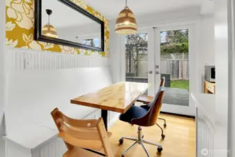 French door off the breakfast nook