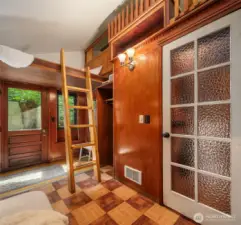 Stairs to the sleeping loft