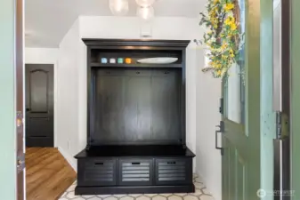The entry is well defined and it opens to the formal living area.