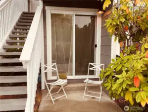 Sliding door to patio.