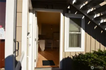 View of the front entrance.