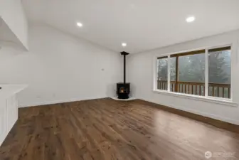 Electric stove for extra heat.