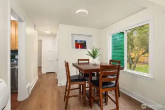 Cozy breakfast nook off the kitchen