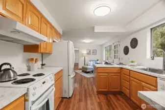 Spacious kitchen.