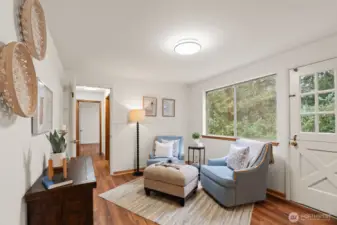 Flexible space - perfect for breakfast nook or sitting area.