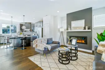 Living Room and open concept kitchen