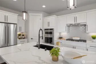 Photos are of model home of another community and are for illustration purposes only to reflect typical finishes.  May depict seller enhancements. Colors & options may vary.