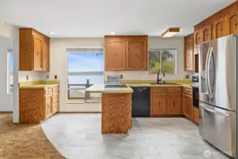 Great views from kitchen