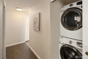 Easy access to laundry in the hall.