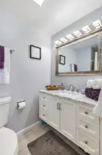 Fully remodeled primary 3/4 bath.