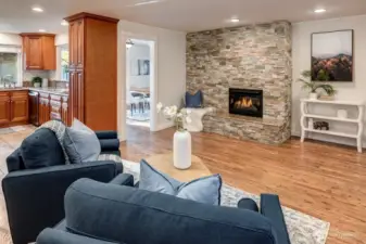 This flex room could be a family room, nook area or office space.