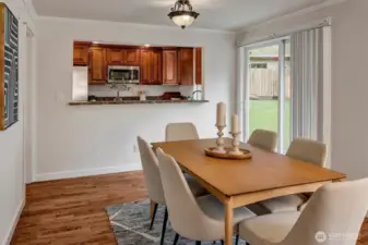Sunny formal dining room.