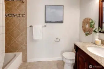 Full bathroom for guest suite.