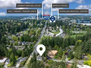 Just a short stroll to Whole Foods, the new Light Rail station, and mere minutes from the heart of Downtown Bellevue.
