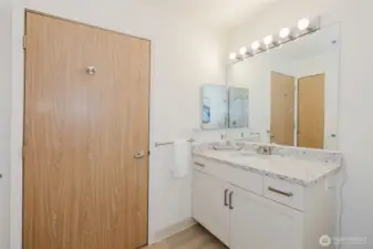 Accessible door to bathroom