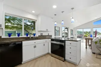 Enjoy the view while you prepare meals.