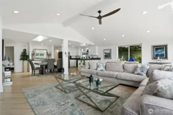 Enjoy the open concept design with vaulted ceilings.