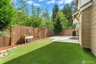 Artificial turf means never mowing again.