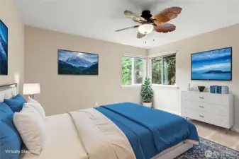 2nd Bedroom upper level (virtually staged)