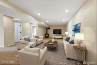 Family Room Lower Level (virtually staged)