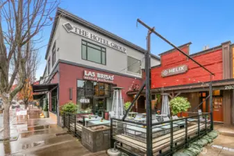 Enjoy a variety of nearby restaurants and cozy outdoor patios just minutes away.