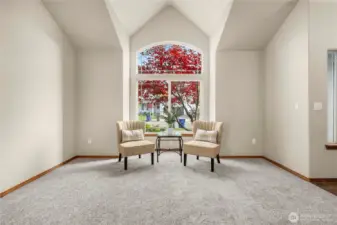 2nd living area with vaulted ceilings