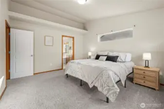 Primary suite with private spa like bathroom retreat
