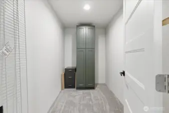 Basement bedroom walk in closet