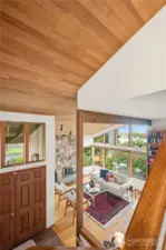 View down to living room and entry from the 2nd floor