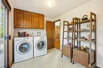 Second floor laundry shared with office