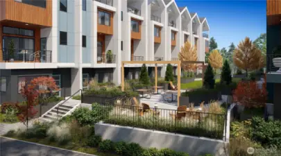 Rendering of Courtyard View