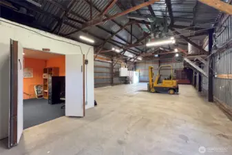 Office space inside shop.