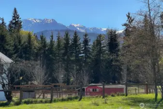 Mountain views from pasture.