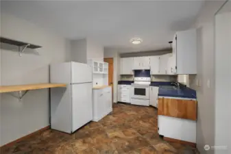 Kitchen has good space and room to expand.