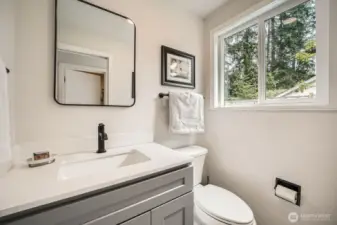 Updated downstairs powder room