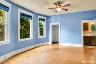 Nook off dining room used to be a back porch/side entry into the home.