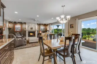 The open concept Kitchen/Dining & Living flows seamlessly with each area allowing for separation